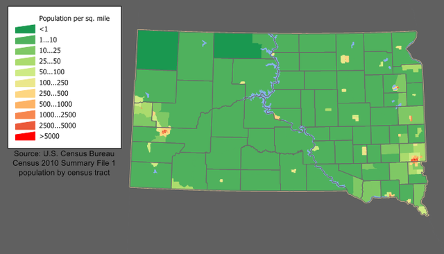 South Dakota Cities By Population infographics